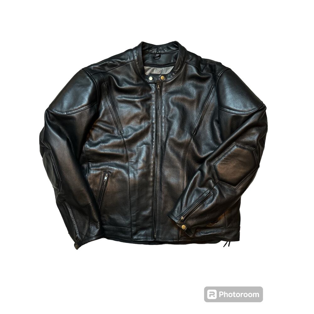 X-Element Advanced Motorcycle Gear Zip Out Leather Jacket